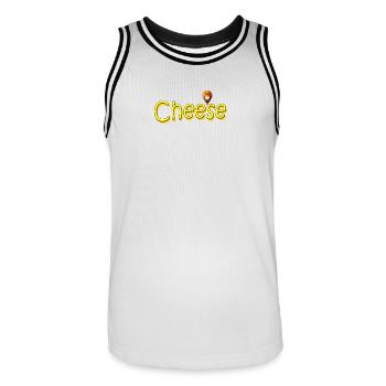 fromage - Maillot de basket Homme - blanc/noir - Devant - AI Model Male 185 dark (185cm)