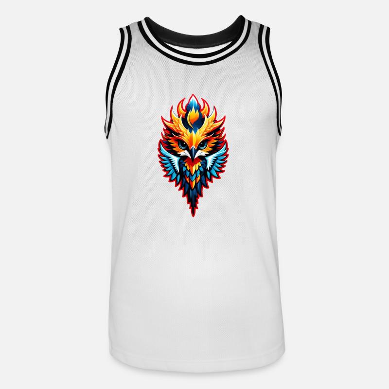 Phönix - Phönix - Feuervogel - Männer Basketball-Trikot - Weiß/Schwarz