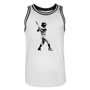 Baseball Girl - Sport Sticker - Männer Basketball-Trikot - Weiß/Schwarz - Vorne - AI Model Male 185 dark (185cm)