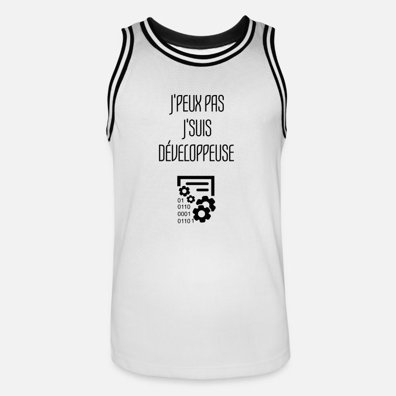 Entwickler / Informatiker / Programmierer / - Männer Basketball-Trikot - Weiß/Schwarz