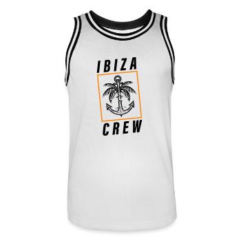 Ibiza Crew Anchor Palm Tree Holidays - Maillot de basket Homme - blanc/noir - Devant - AI Model Male 185 dark (185cm)