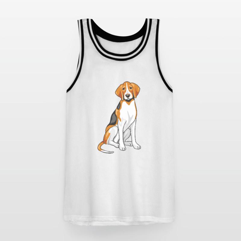 Sitzender Foxhound Männer Basketball-Trikot