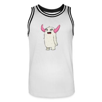 Lustig Monster Geschenk Halloween Horror Minotaur - Männer Basketball-Trikot - Weiß/Schwarz - Vorne - AI Model Male 185 dark (185cm)
