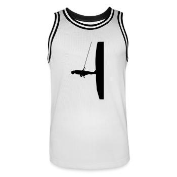 scheissaufbeine Männer Premium Shirt - Männer Basketball-Trikot - Weiß/Schwarz - Vorne - AI Model Male 185 dark (185cm)