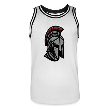 Casque Leonidas Spartan Warrior - Maillot de basket Homme - blanc/noir - Devant - AI Model Male 185 dark (185cm)