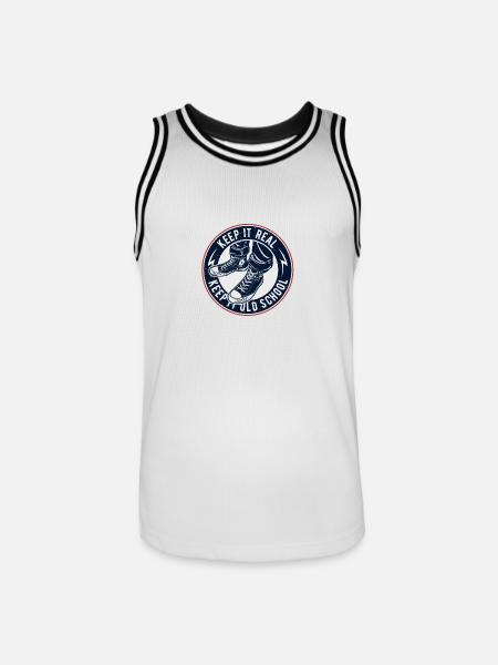 Keep It Oldschool - Men's Basketball Jersey - white/black