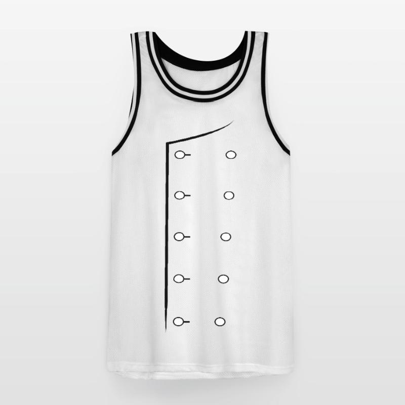 Chef Code Chef Uniform Line Art Chef Jacket Men's Basketball Jersey