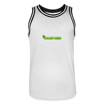 Stockkraut - Männer Basketball-Trikot - Weiß/Schwarz - Vorne - AI Model Male 185 dark (185cm)