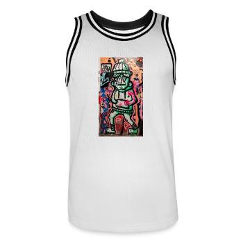 Special Bro - Männer Basketball-Trikot - Weiß/Schwarz - Vorne - AI Model Male 185 dark (185cm)