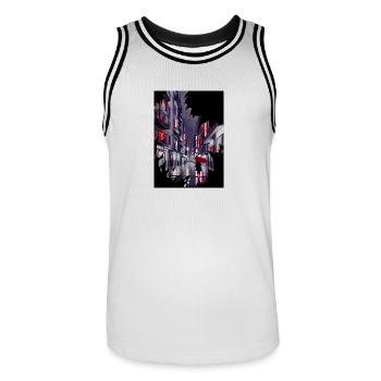 Tokyo - Maillot de basket Homme - blanc/noir - Devant - AI Model Male 185 dark (185cm)