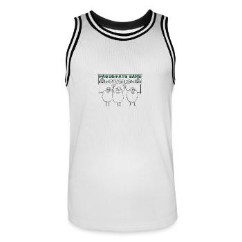 Pas de pays sans paysans - Maillot de basket Homme - blanc/noir - Devant - AI Model Male 185 dark (185cm)