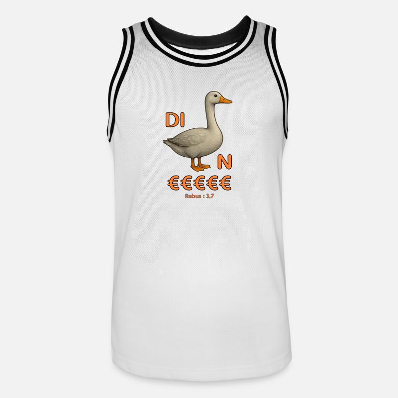 Rebus Veneto con Dio - Maglia da basket per uomo - bianco/nero