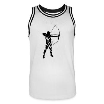 Archery male tribal de - Männer Basketball-Trikot - Weiß/Schwarz - Vorne - AI Model Male 185 dark (185cm)
