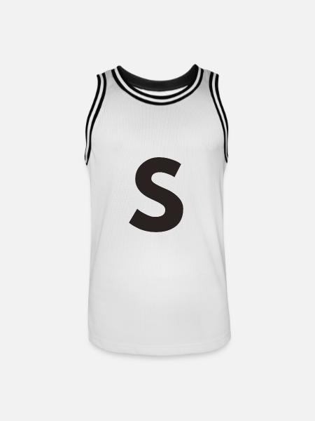 S - Männer Basketball-Trikot - Weiß/Schwarz