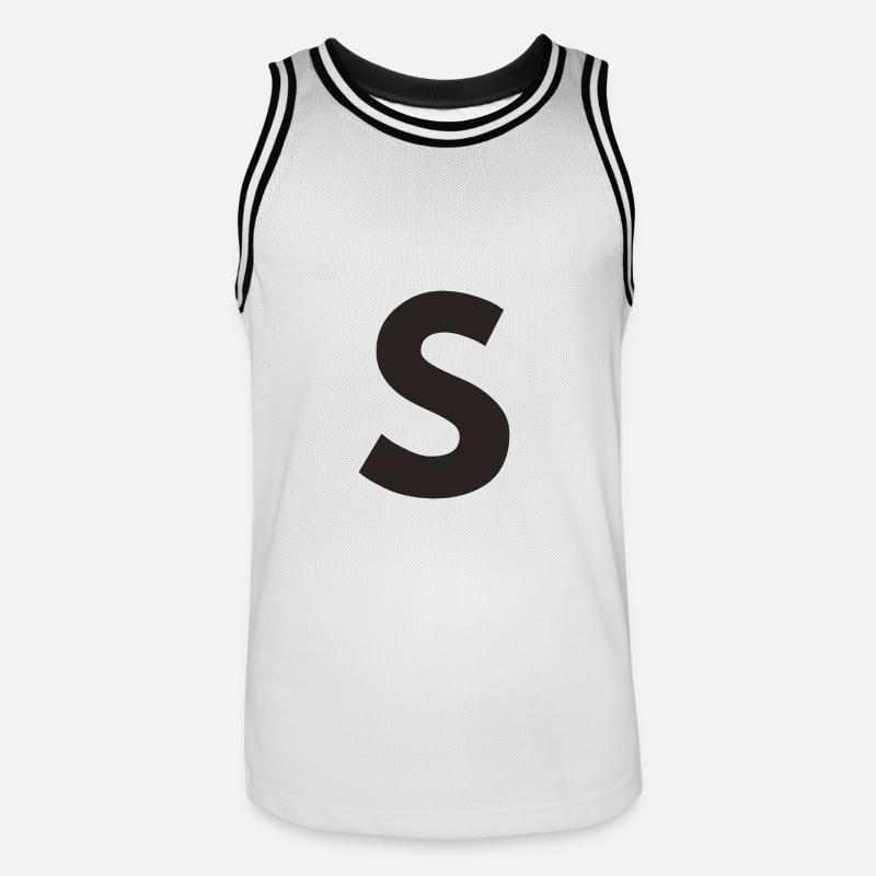 S - Maillot de basket Homme - blanc/noir