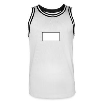 167-716 - Männer Basketball-Trikot - Weiß/Schwarz - Vorne - AI Model Male 185 dark (185cm)