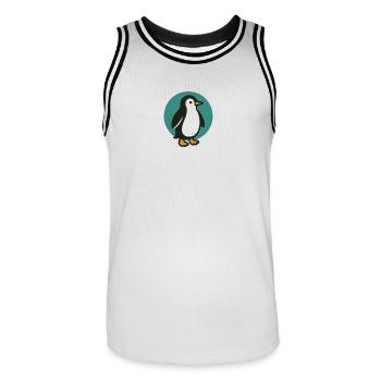 Pingouin - Maillot de basket Homme - blanc/noir - Devant - AI Model Male 185 dark (185cm)