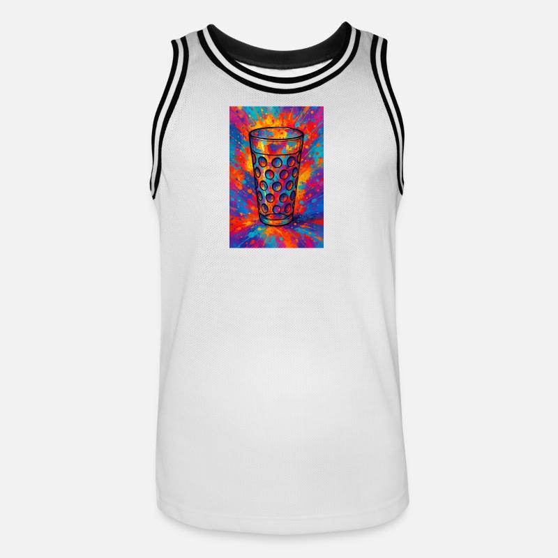 Dubbeglas Explosion - Männer Basketball-Trikot - Weiß/Schwarz