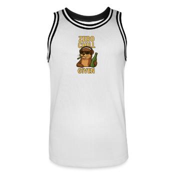 I Otter Be Left Alone - Männer Basketball-Trikot - Weiß/Schwarz - Vorne - AI Model Male 185 dark (185cm)