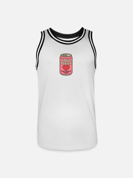 Love Magic Box Motif for Romantics - Men's Basketball Jersey - white/black