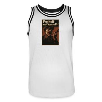 Kettenbruch Befreiungs-Poster - Männer Basketball-Trikot - Weiß/Schwarz - Vorne - AI Model Male 185 dark (185cm)