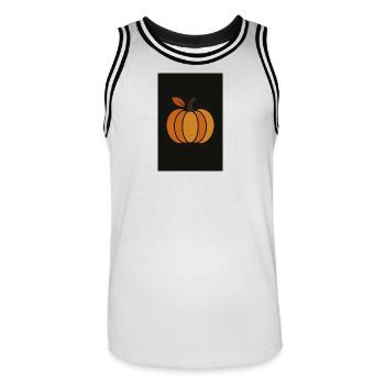 Pumpkin Flame Autumn Design - Men's Basketball Jersey - white/black - Front - AI Model Male 185 dark (185cm)