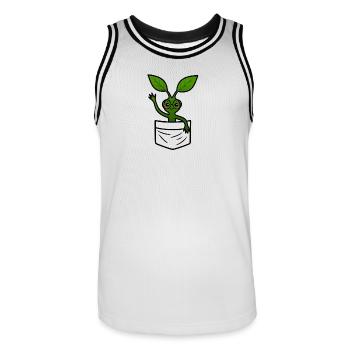Bowtruckle Nerd - Men's Basketball Jersey - white/black - Front - AI Model Male 185 dark (185cm)