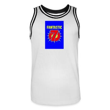 Fantastic 7 Retro Burst - Maillot de basket Homme - blanc/noir - Devant - AI Model Male 185 dark (185cm)
