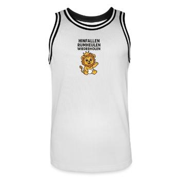 Rumheulen - Männer Basketball-Trikot - Weiß/Schwarz - Vorne - AI Model Male 185 dark (185cm)