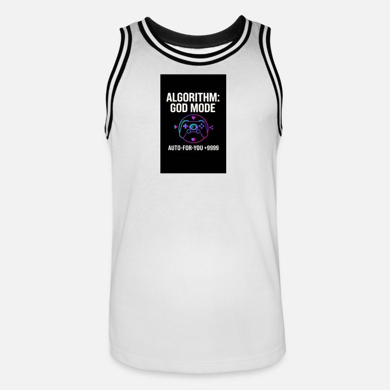 Algorithm God Mode - Men's Basketball Jersey - white/black