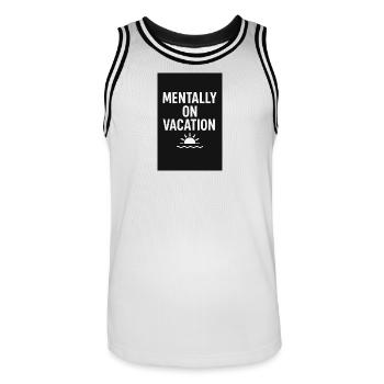 Mentally vacation Sonnenaufgang - Männer Basketball-Trikot - Weiß/Schwarz - Vorne - AI Model Male 185 dark (185cm)