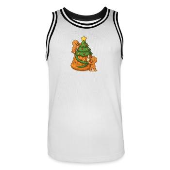 Lebkuchenmänner mannele alsace kougelhopf - Männer Basketball-Trikot - Weiß/Schwarz - Vorne - AI Model Male 185 dark (185cm)