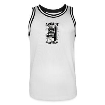 Arcade Classic Insert Coin - Maillot de basket Homme - blanc/noir - Devant - AI Model Male 185 dark (185cm)