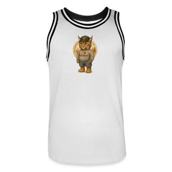 Lynx I Love Blackforest - Men's Basketball Jersey - white/black - Front - AI Model Male 185 dark (185cm)