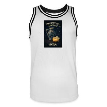 Sternzeichen Äppelwoi Aszendent Handkäs - Männer Basketball-Trikot - Weiß/Schwarz - Vorne - AI Model Male 185 dark (185cm)
