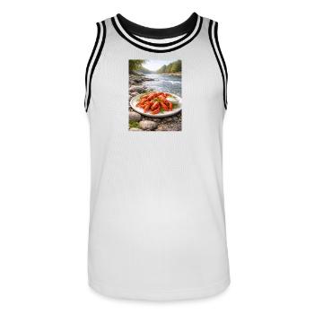 Crayfish on the Donets - Men's Basketball Jersey - white/black - Front - AI Model Male 185 dark (185cm)