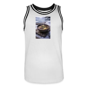 Suaasat - Maillot de basket Homme - blanc/noir - Devant - AI Model Male 185 dark (185cm)