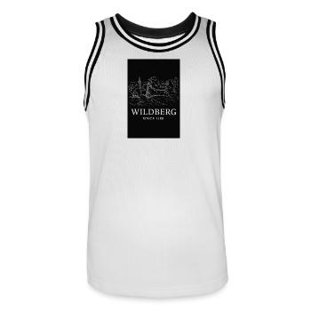 Wildberg Historische Landschaft - Männer Basketball-Trikot - Weiß/Schwarz - Vorne - AI Model Male 185 dark (185cm)