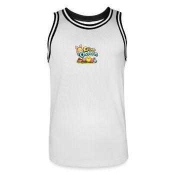 Egg love Easter - Men's Basketball Jersey - white/black - Front - AI Model Male 185 dark (185cm)