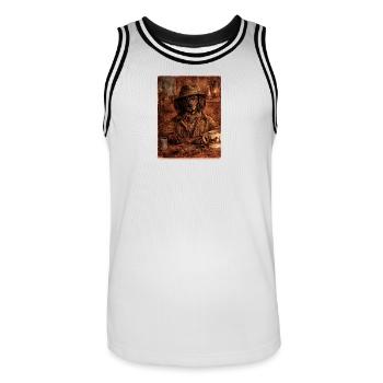 The Forestry Council - Alpine Dachsbracke - Men's Basketball Jersey - white/black - Front - AI Model Male 185 dark (185cm)