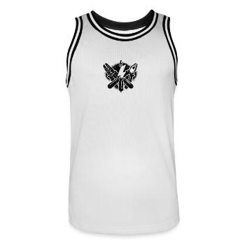 Electrician Tools Power Technology Design - Men's Basketball Jersey - white/black - Front - AI Model Male 185 dark (185cm)