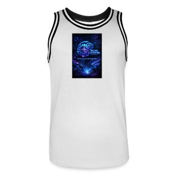 arcane_clockwork_poster_Neon_citate - Maillot de basket Homme - blanc/noir - Devant - AI Model Male 185 dark (185cm)
