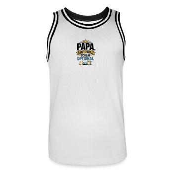 Seit 2025 Optional – Schlafendes Baby - Männer Basketball-Trikot - Weiß/Schwarz - Vorne - AI Model Male 185 dark (185cm)