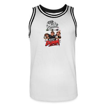 Nach Müde Kommt Dumm - Männer Basketball-Trikot - Weiß/Schwarz - Vorne - AI Model Male 185 dark (185cm)