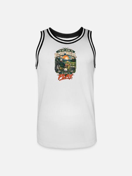 I'm here to play - Men's Basketball Jersey - white/black