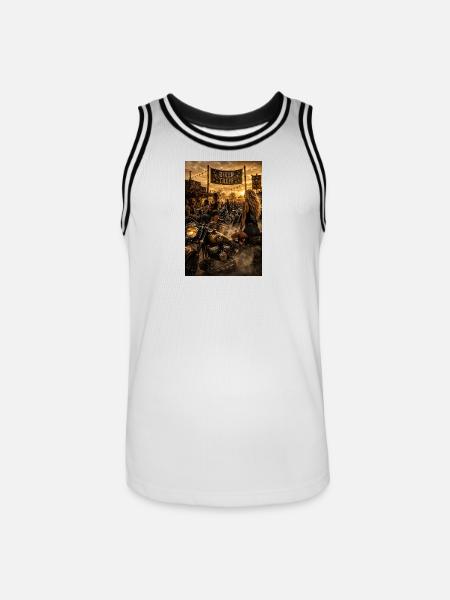 Dames motardes - Maillot de basket Homme - blanc/noir
