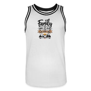 Family Where Life Begins - Maillot de basket Homme - blanc/noir - Devant - AI Model Male 185 dark (185cm)