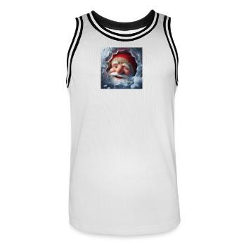 Imp looking through ice laughing - Men's Basketball Jersey - white/black - Front - AI Model Male 185 dark (185cm)