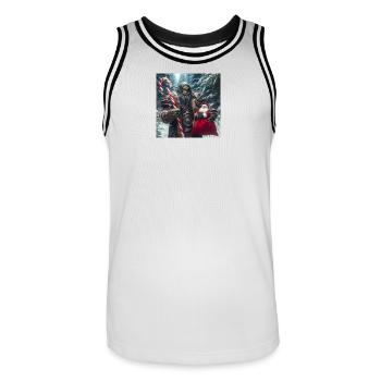 Noël Orc 2 - Maillot de basket Homme - blanc/noir - Devant - AI Model Male 185 dark (185cm)