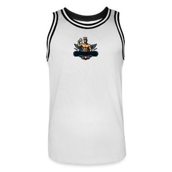 Bachelor Party - Bachelor Party 3 - Men's Basketball Jersey - white/black - Front - AI Model Male 185 dark (185cm)
